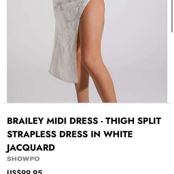 Showpo - Strapless Slit Dress - Picture 5 of 12